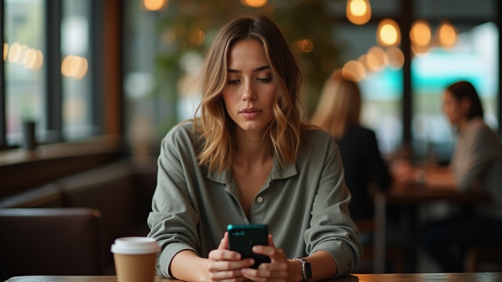 A person in a cozy café weighs two smartphones in their hands, reflecting on which secure texting app offers the best mix of privacy and simplicity.