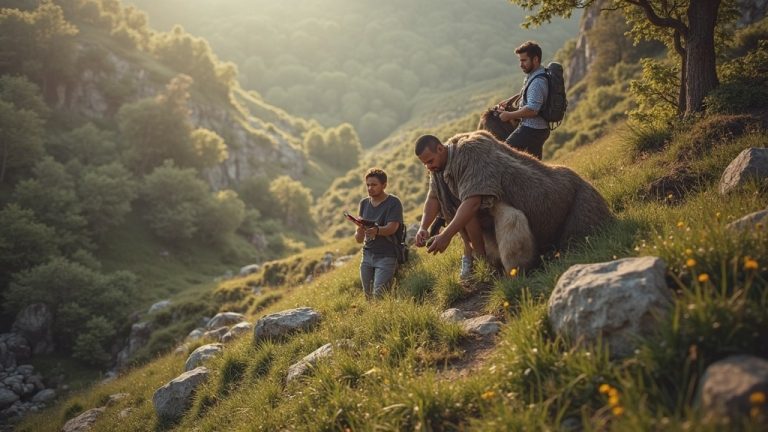 A young adult at a café studies their smartphone curiously, distracted by unexpected message formatting as colorful reflections play across the table.