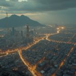 A young adult in a café focuses on their phone, reflections of digital screens layering around them, illustrating the complexity behind using free messaging apps.