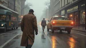 Small team members collaborating around a table as one draws a strategy diagram on glass in a sunlit modern office.